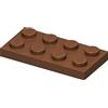 LEGO Classic 100 Pezzi 2 x 4 Piastre (3020) con divisore in Pietra (Marrone)