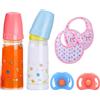 DIELOVEHUA Accessori per Bambole, 2 Pezzi Biberon Magico per Bambole, 2 Pezzi Ciuccio per Bambole, 2 Pezzi Bavaglini, Biberon Magico, Biberon Giocattolo, Adatto a Bambini di Età Superiore a 3 Anni