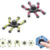 MAGIC SELECT 2 Unités Fidget Spinners Transformables et Fluorescentes. Robot Rotatif Portatif. Jouet Anti-Stress. Cadeau pour Adultes et Enfants. Jaune et Rose.