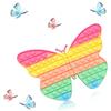 GLLBTPT Giocattolo sensoriale gigante a forma di farfalla, giocattolo sensoriale in silicone arcobaleno gigante per bambini e adulti, strumento per alleviare la decompressione e l'ansia dalle emozioni