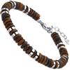 Dada Gioielli - Bracciale Uomo Pietre Naturali Scegli la Pietra che ti Rappresenta - Idea Regalo Compleanno Misura Regolabile 18,5+3 cm (Occhio di Tigre)
