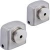 Generic APECS - Fermaporta magnetico con cuscinetto a molla per porte fino a 50 kg, fermaporta in acciaio inox, set da 2 pezzi
