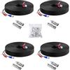 Anlapus 4 x 20m/65FT HD Multifunzioni Cavo Video Sorveglianza Telecamera Analog Kit DVR CCTV BNC RCA DC Alimentatore Sistema di Videosorveglianza Colore Nero