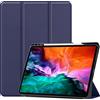 Case2go - Custodia per tablet compatibile con Apple iPad Pro 12.9 (2018/2020/2021) - Con portapenne - Similpelle Caso - Blu scuro