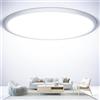 NIBSHOOM Plafoniera a LED, rotonda, piatta, 6500 K, 24 W/2400 lm, IP44, impermeabile, ultra sottile, per camera da letto, soggiorno, corridoio, cucina, ufficio, 300 x 17 mm