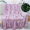 LXTOPN Coperta per bambini, coperta luminosa al buio, coperta in pile, regalo per ragazze, morbida coperta