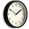 Jones Clocks® Spin Orologio a parete | Piccolo orologio moderno a tondo | 20cm | Nero | Numeri facili da leggere | Ideale per cucina, ufficio, bagno dei bambini o qualsiasi piccolo spazio