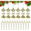 QYDMIN 18 bastoncini di zucchero per albero di Natale, decorazioni per albero di Natale, oro e bianco, decorazioni per albero di Natale
