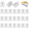 zoerbufan Gancio Autoadesivo per Bastone [24 Pezzi], Ganci Decorativi per Finestra, Curtain Hooks per Muro Parete Tende, Ganci per Zanzariere, per Tende di Rete Canne Ganci