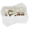 ABAKUHAUS Sets de table de Noël, Decorazione de table pour la salle à manger et la kitchen en tissu lavable, Motivi Sapin de Noël con i cœurs, des cloches et des étoiles, Beige Kaki
