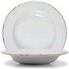 LE COQ PORCELAINE Anthiros piatto fondo bianco con filo oro Ø cm 23,5 (minimo 6 pezzi)