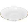 LE COQ PORCELAINE Anthiros piattino per tazza tè bianca con filo oro Ø cm 15 (minimo 6 pezzi)