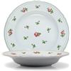 LE COQ PORCELAINE Anthiros piatto fondo bianco con filo verde Ø cm 23,5 (minimo 6 pezzi)