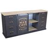 milani home MilaniHome.it - Madia Industrial in Metallo cm 164,5x40x74,5 HDI coloreMarrone