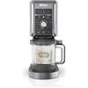Ninja CREAMi Gelatiera Deluxe con 3 Vasetti, 10 Funzioni, Produce Gelato, Sorbetti, Yogurt, Frullati, Granite e altro ancora, Formato Famiglia, Opzione 2 Gusti in 1 Vaschetta, Argento, NC501EU