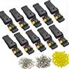 DONJON 10 Kits Auto Impermeabile Connettore, 3pin connettori per cavi automobilistici, Connettori Elettrici,Terminale Spina Connettore per auto, moto, camion, barca