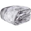 SaRani Trapunta Invernale Piumone Moderno Letto Matrimoniale Stampa Digitale Fiocco (Grigio)