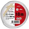 Chapuis FDB610 - Corda in polipropilene intrecciata - Resistenza alla rottura indicativa 360 kg - Diametro 6 mm - Lunghezza 10 m - Bianco