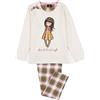 GORJUSS Santoro Pigiama a maniche lunghe in peluche Love at First Sight per bambina, beige, 4