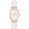 Anne Klein Orologio da Donna con cinturino in pelle sostenibile con accenti di cristalli premium, Bianco