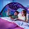 LEEMASING Tenda da letto fantasy, divertente, pieghevole, pop up, per interni ed esterni, misura doppia, per ragazzi e ragazze, tenda per bambini, casetta per bambini (Cavallo con luce remota)