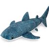 lilizzhoumax Peluche Squalo Balena, 82 cm, Pesce Realistico Morbido con Forma Dettagliata, Animale Imbottito per Bambini da 3 Anni, Pescatori e Collezionisti