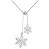 ZIPPICE Fiocco di neve Collana per le Donne 925 Argento Sterling Fiocco di neve Catena Inverno Catena di Natale Collana con 3A Zircone Pendente Gioielli Regali per le Donne Ragazze