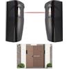 Dewfigs ㅤ Coppia di Fotocellule, Fotocellule Cancello Universali, Infrarosse Universali per Sensori Esterni Automatici, Compatibili con Cancelli e Garage, 12V/24V AC/DC, Resistenza alle Intemperie, Raggio 20m