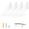SPOROOT Supporto per mensola 10cm, Reggimensola Bianco 4 Pezzi,Staffe per Mensole Pesanti,Staffa Mensola da Muro