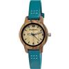Holzwerk Germany Holzwerk - Orologio da ragazza, realizzato a mano, per bambini, in pelle, per bambini, analogico, classico, al quarzo, colore turchese e marrone, marrone