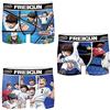 FREEGUN S - Set di 3 Boxer Oliver e Benji - Rivali e Attrezzature da Uomo in Microfibra Pantaloncino, Multicolore, S