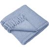 Drift Home Hayden - Copriletto ecologico, 200 x 200 cm, colore: Blu