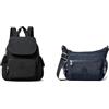 Kipling City Pack Mini, Zaino Donna, Nero (Black Noir), Taglia unica GABBIE S, Borsa a Tracolla, Donna, Blue Blue 2, Taglia unica