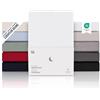 Blumtal Lenzuolo con Angoli una piazza e mezza 140x200 topper in Cotone 150g/m² - Lenzuola letto con Angoli topper - Lenzuolo Sotto con Angoli - Lenzuolo Angoli - altezza materasso 10 cm - in bianco