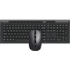 Rapoo - Tastiera e mouse wireless multimodale, con Bluetooth e connessione 2.4 GHz, connettività multi-dispositivo e tastiera resistente agli spruzzi, 8210 M, in nero