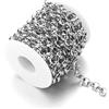 Jaydis Catena a maglia barbazzale in alluminio da 4,5 m, 10 x 3,3 mm, a forma di O, con bobina, per la creazione di braccialetti e gioielli fai da te