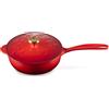 LE CREUSET Casseruola con Manico Lungo Holly 21 cm Ciliegia