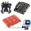 MAXY SUPPORTO M-AF ADESIVO CON CLIP AD AGGANCIO RAPIDO BLACK PER GOPRO NYLOX TREVI AKASO APEXCAM COOAU WOLFANG EZVIZ