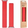 TACTICAL CINTURINO 729 LOOP LEATHER PER APPLE WATCH 1-2-3-4-5-6-7-8-9 SE 38-40-41mm RED