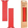 TACTICAL CINTURINO L 773 BRAIDED STRING PER APPLE WATCH 1-2-3-4-5-6-7-8-9-10-11 SE ULTRA 1-2-3 42-44-45-49mm RED