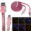 MAXY CAVO DATI E RICARICA LED-LACE LUMINOSO CORDINO MICROUSB PINK BULK PER MODELLI A MARCHIO WIKO