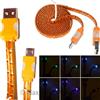 MAXY CAVO DATI E RICARICA LED-LACE LUMINOSO CORDINO MICROUSB ORANGE BULK PER MODELLI A MARCHIO WIKO