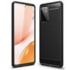 FORCELL CUSTODIA B-CASE TPU SILICONE COVER CASE PER SAMSUNG GALAXY A72 4G - 5G CARBON METAL BLACK