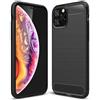 BCASE CUSTODIA B-CASE TPU SILICONE COVER CASE PER APPLE IPHONE 12 - 12 PRO CARBON METAL BLACK