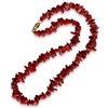 Vifaleno Collana di corallo, naturale, rosso, pepite, 8-13 mm.