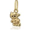 NKlaus Ciondolo a catena gatto piccolo 375 oro giallo 9 carati 10,7 mm gattino parzialmente opacizzato amuleto 6507