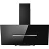 Elica Cappa Cucina Aspirante a Parete Larghezza 90 cm in Vetro colore Nero - PRF0166933