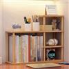 Dreamhousey Scaffalatura per libreria multistrato, grande capacità, in legno massello da scrivania per studenti, facile da organizzare, scaffale per ufficio (colore legno)
