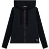 Freddy Felpa zip e cappuccio con tasche a marsupio e dettagli tricot