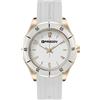 Freddy Orologio donna in silicone e ceramica bianco e oro